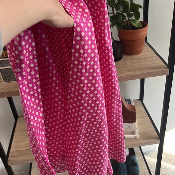 J.CREW SILK Fontana Geo Printed Wrap Retro Tie Waist Dress, 2 - Picture 5 of 9